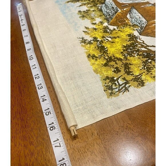 Vintage 1974 Old Country Mill Linen Wall Calendar Kitchen Tea Towel Art 29x17” - Picture 8 of 8